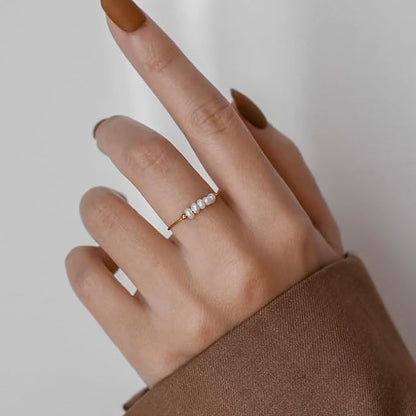 Bague en Or avec Perles d'Eau Douce Magnolia