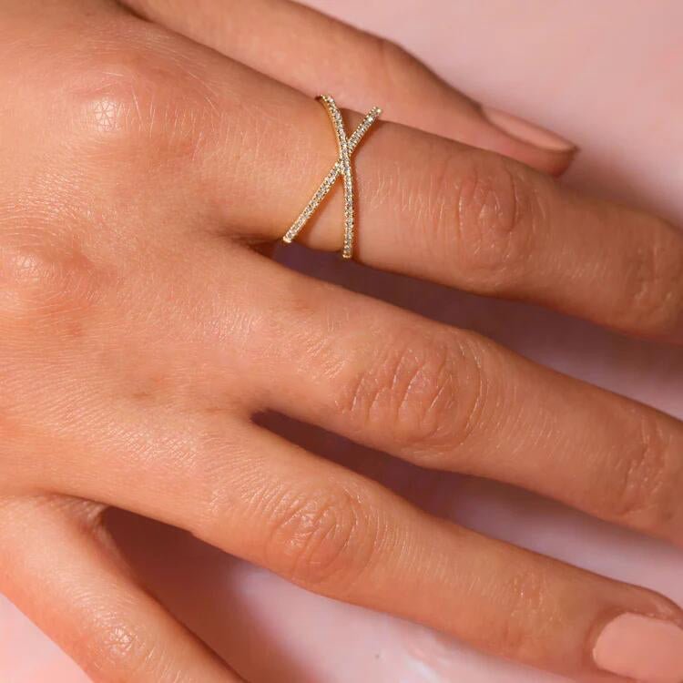 Bague Croix en Or Diamant Nia