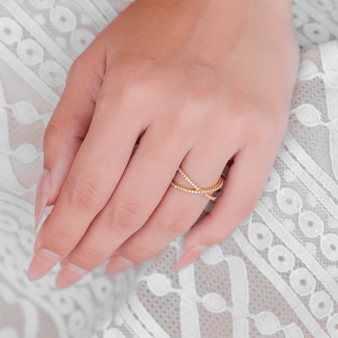 Bague Croix en Or Diamant Nia