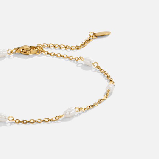 Bracelet de cheville en perles d'eau douce Nura