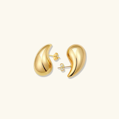 Boucles d'oreilles en goutte d'eau dorées