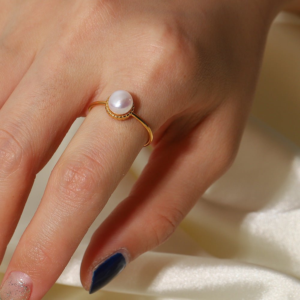Bague en Perle d'Or Solis